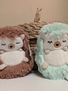 Slumberkins Seafoam Hedgehog Mini & Slumberkins Scarlet Hedgehog Mini